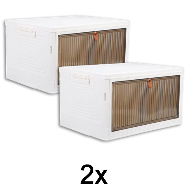 2x Škatla za shranjevanje s pokrovom – pripravljena v 2 minutah, brez orodja | ORGABOX